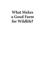 What makes a good farm for wildlife? / David Lindenmayer ... [et al.].