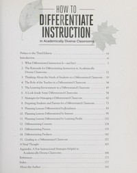 How to differentiate instruction in academically diverse classrooms / Carol Ann Tomlinson.