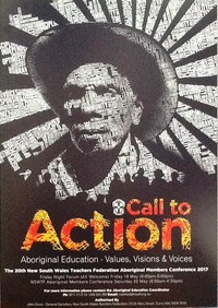 Poster_Call to action_20th NSWTF Aboriginal members conference 2017.JPG